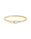 Meshmerise 18k Over Silver 0.15 Ct. Tw. Diamond Mesh Bangle Bracelet