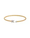 Meshmerise 18k Over Silver 0.15 Ct. Tw. Diamond Mesh Bangle Bracelet