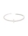 Meshmerise 18k Over Silver 0.15 Ct. Tw. Diamond Mesh Cuff Bracelet