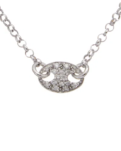 Meshmerise 18k Over Silver 0.15 Ct. Tw. Diamond Necklace