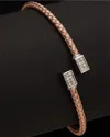 Meshmerise 18k Over Silver 0.16 Ct. Tw. Diamond Bangle Bracelet