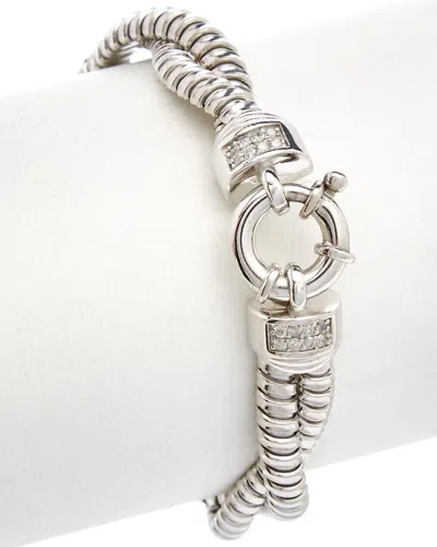 Meshmerise 18k Over Silver 0.16 Ct. Tw. Diamond Bracelet