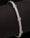 Meshmerise 18k Over Silver 0.18 Ct. Tw. Diamond Bangle Bracelet