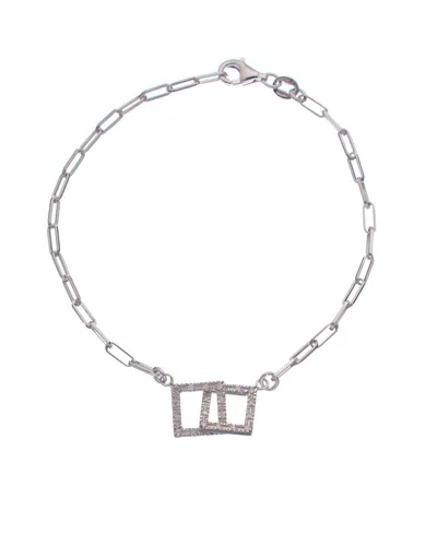 Meshmerise 18k Over Silver 0.18 Ct. Tw. Diamond Bracelet