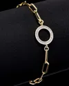 Meshmerise 18k Over Silver 0.18 Ct. Tw. Diamond Circle Bracelet