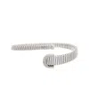 Meshmerise 18k Over Silver 0.18 Ct. Tw. Diamond Goose Bangle Bracelet