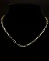 Meshmerise 18k Over Silver 0.18 Ct. Tw. Diamond Paperclip Necklace