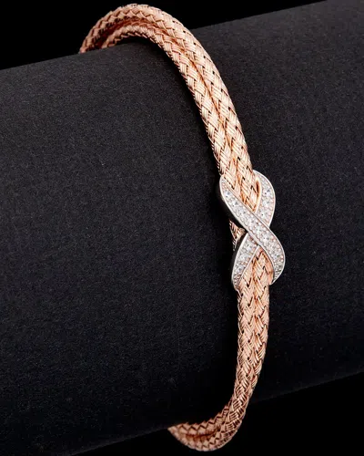 Meshmerise 18k Over Silver Diamond Bracelet