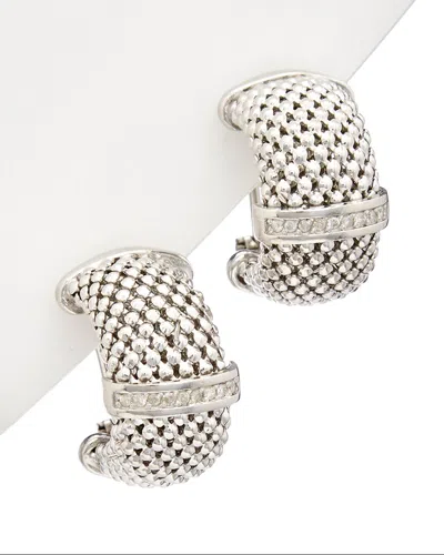 Meshmerise 18k Over Silver 0.2 Ct. Tw. Diamond Clip Earrings