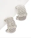 Meshmerise 18k Over Silver 0.2 Ct. Tw. Diamond Clip Earrings