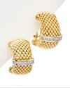 Meshmerise 18k Over Silver 0.2 Ct. Tw. Diamond Clip Earrings In Yellow