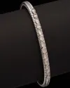 Meshmerise 18k Over Silver 0.20 Ct. Tw. Diamond Bangle Bracelet