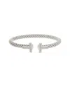 Meshmerise 18k Over Silver 0.20 Ct. Tw. Diamond Bangle Bracelet