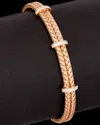 Meshmerise 18k Over Silver 0.20 Ct. Tw. Diamond Bracelet