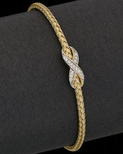 Meshmerise 18k Over Silver 0.20 Ct. Tw. Diamond Bracelet