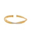Meshmerise 18k Over Silver 0.20 Ct. Tw. Diamond Mesh Bangle Bracelet