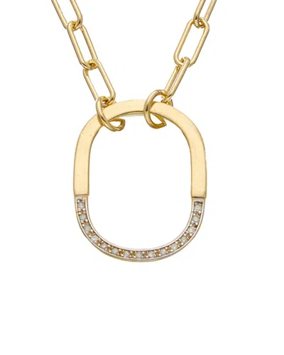 Meshmerise 18k Over Silver 0.20 Ct. Tw. Diamond Necklace In Gold