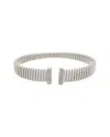 Meshmerise 18k Over Silver 0.25 Ct. Tw. Diamond Goose Bangle Bracelet