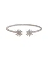 Meshmerise 18k Over Silver 0.25 Ct. Tw. Diamond Mesh Bangle Bracelet