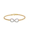 Meshmerise 18k Over Silver 0.25 Ct. Tw. Diamond Mesh Bangle Bracelet