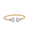 Meshmerise 18k Over Silver 0.25 Ct. Tw. Diamond Mesh Bangle Bracelet