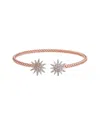 Meshmerise 18k Over Silver 0.25 Ct. Tw. Diamond Mesh Bangle Bracelet