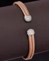 Meshmerise 18k Over Silver 0.3 Ct. Tw. Diamond Cuff Bangle