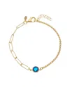 Meshmerise 18k Over Silver 1.00 Ct. Tw. Blue Topaz Bracelet