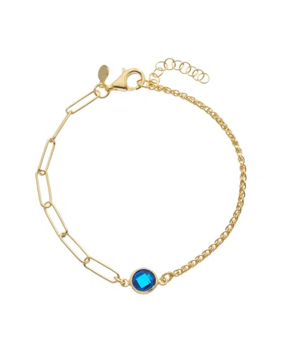 Meshmerise 18k Over Silver 1.00 Ct. Tw. Blue Topaz Bracelet In Gold