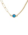Meshmerise 18k Over Silver 1.00 Ct. Tw. Blue Topaz Necklace