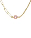 Meshmerise 18k Over Silver 1.00 Ct. Tw. Pink Topaz Necklace