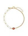 Meshmerise 18k Over Silver 1.00 Ct. Tw. Red Topaz Bracelet