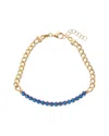 Meshmerise 18k Over Silver 1.50 Ct. Tw. Blue Topaz Bracelet