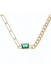 Meshmerise 18k Over Silver 1.50 Ct. Tw. Gemstone Birthstone Paperclip & Curb Chain Necklace