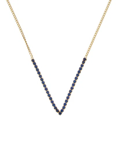 Meshmerise 18k Over Silver 2.00 Ct. Tw. Blue Topaz Necklace In Gold
