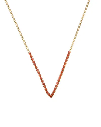 Meshmerise 18k Over Silver 2.00 Ct. Tw. Citrine Necklace In Gold