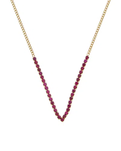 Meshmerise 18k Over Silver 2.00 Ct. Tw. Purple Amethyst Necklace In Gold