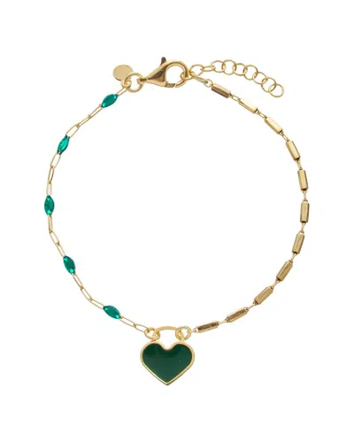 Meshmerise 18k Over Silver Bracelet In Gold