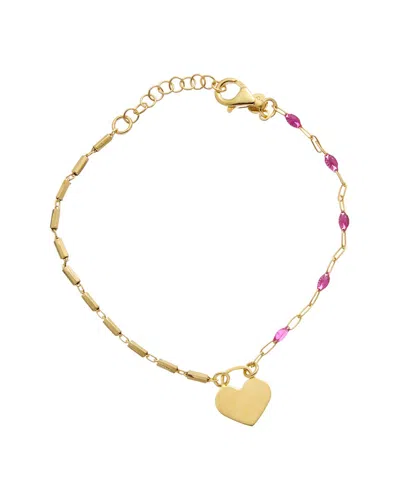 Meshmerise 18k Over Silver Bracelet In Gold