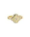 Meshmerise 18k Over Silver Cz Black Onyx Ring