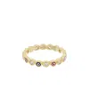 Meshmerise 18k Over Silver Cz Ring