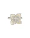Meshmerise 18k Over Silver Cz Ring