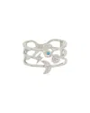 Meshmerise 18k Over Silver Cz Ring