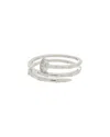 Meshmerise 18k Over Silver Cz Ring