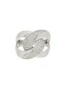 Meshmerise 18k Over Silver Cz Ring