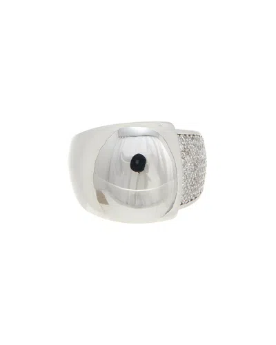 MESHMERISE MESHMERISE 18K OVER SILVER CZ RING