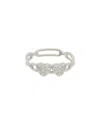 Meshmerise 18k Over Silver Cz Ring