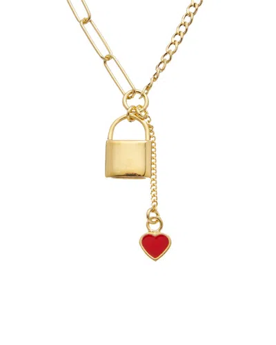 Meshmerise 18k Over Silver Necklace In Gold