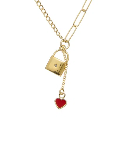 Meshmerise 18k Over Silver Necklace In Gold