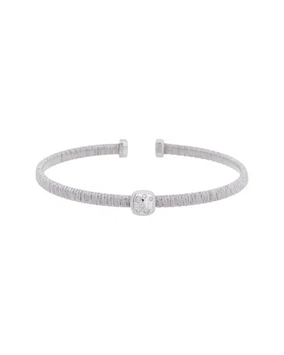 Meshmerise 18k Plated 0.05 Ct. Tw. Diamond Mesh Bangle In Burgundy